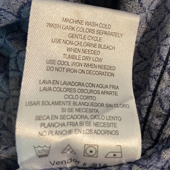 Lee Blue Checked Short Sleeve Button Down Shirt Men's Regular Size XL - Picture 7 of 7